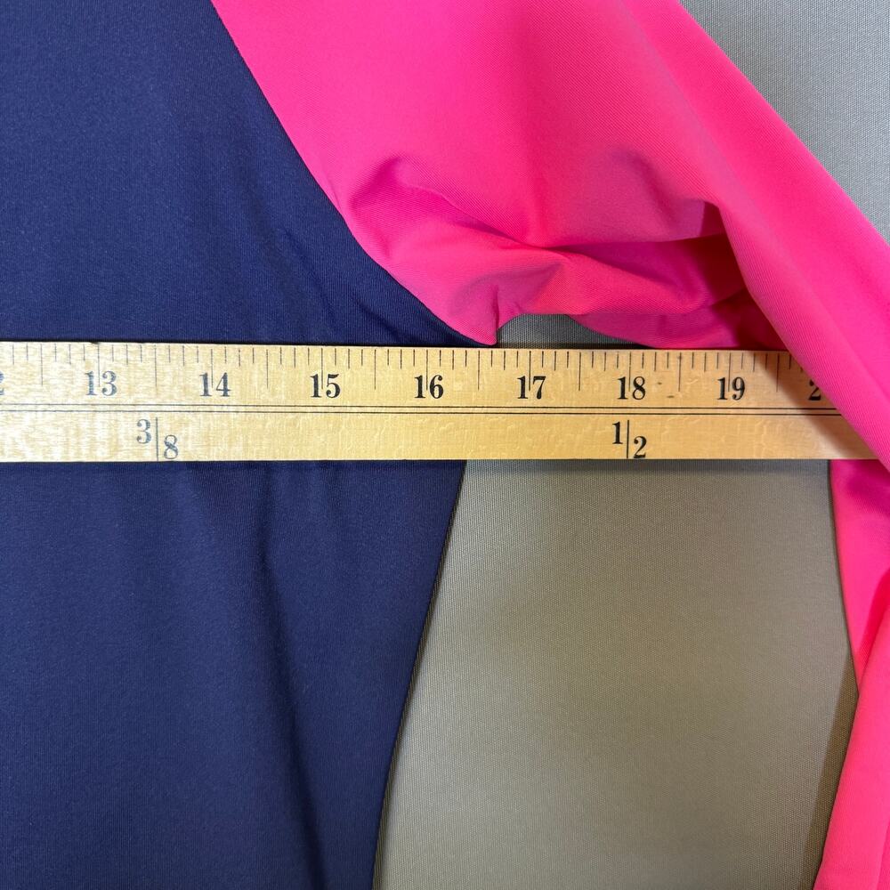 NWT Tommy Bahama long sleeve rash guard - womens color blocked navy pink size M - Picture 6 of 7